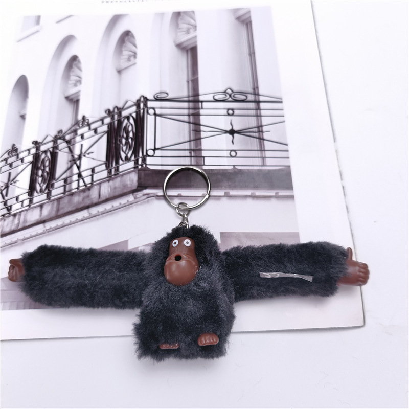 Picture of Plush Toy Long Arm Monkey Bag Pendant Plush Doll Keychain Cute Doll Orangutan Animal Key Ring