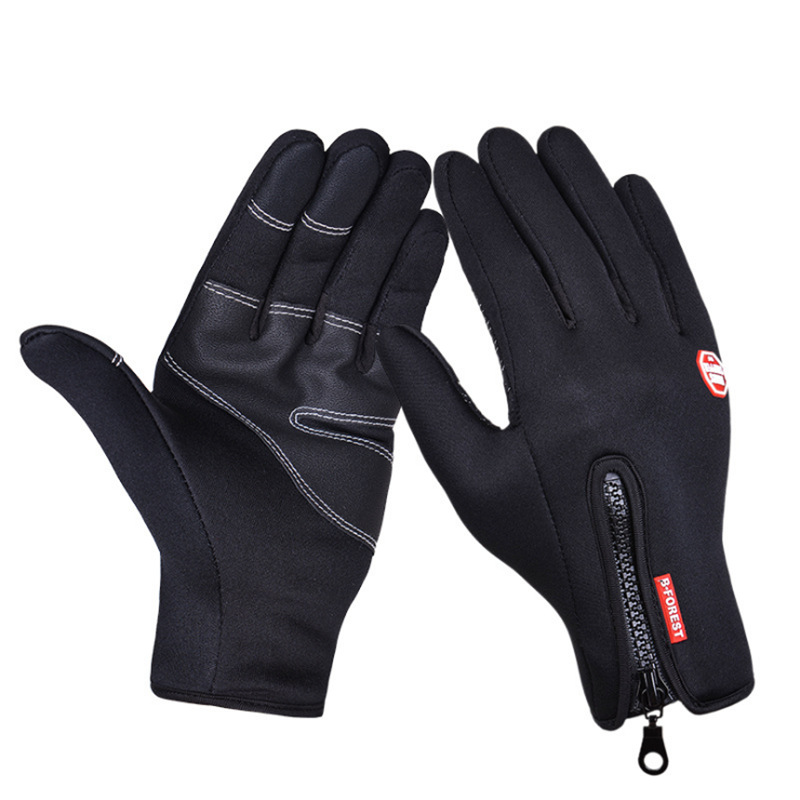 Picture of Autumn and Winter Warm Full-Finger Cycling Touch Screen Gloves Bicycle Cycling Non-Slip Waterproof Windproof Ski Gloves for Men and Women