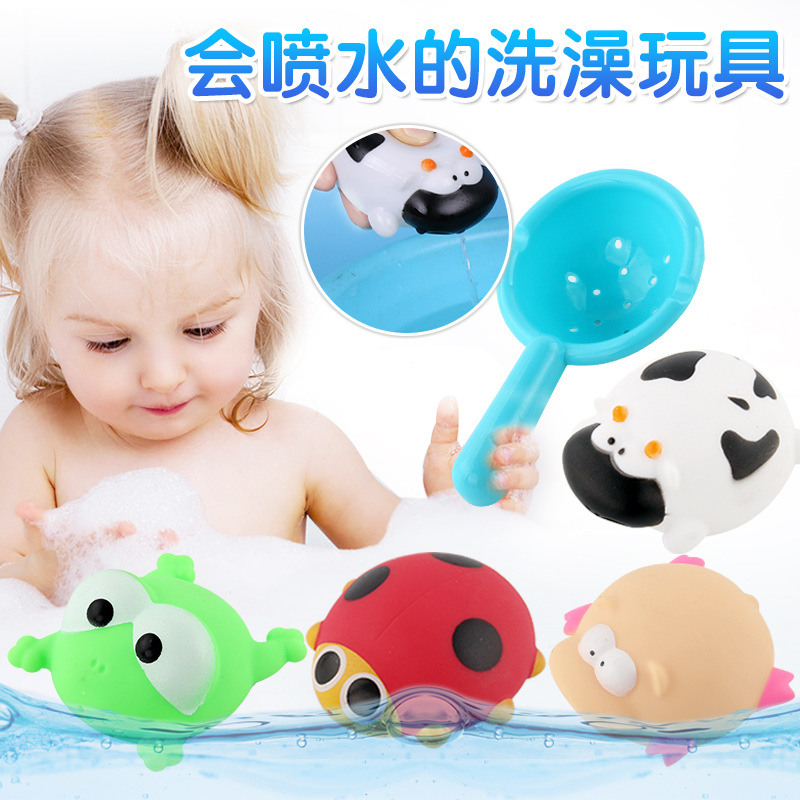 Spray bathroom baby vinyl baby bath toys water duck stall children's toys wholesale
