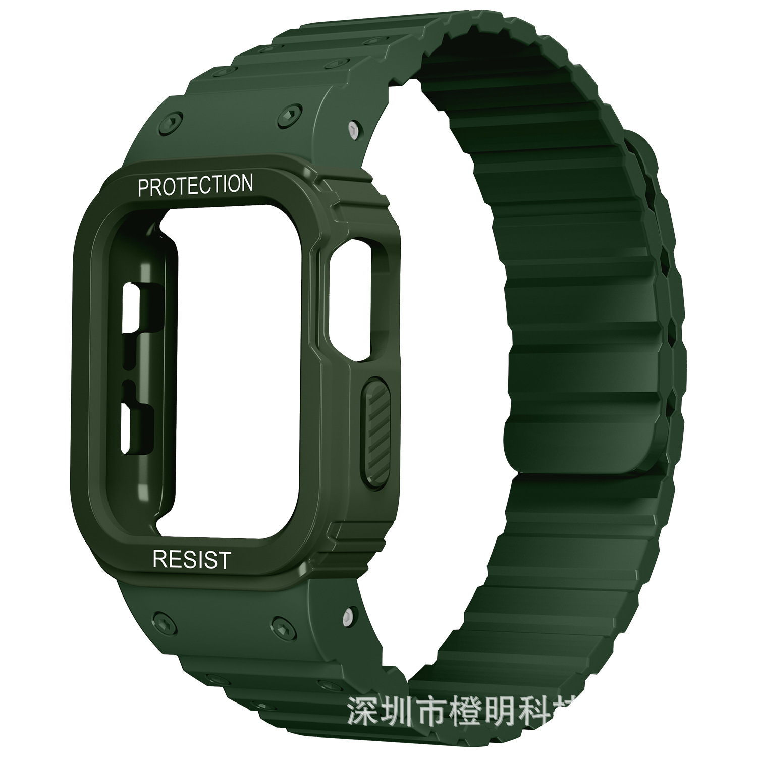 Picture of for applewatch apple strap iwatch9-10 generation silicone integrated protective case watch strap accessories