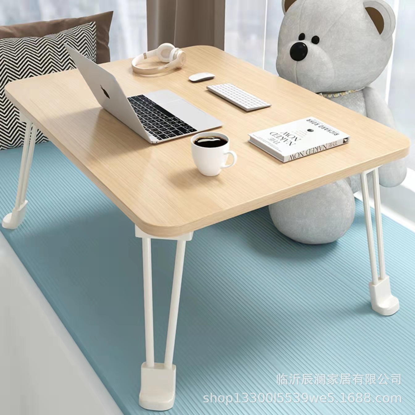 Picture of Chen Lan Yipin Bed Foldable Student Computer Desk Simple Bay Window Outdoor Portable Notebook Table Small Coffee Table