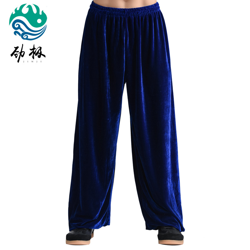 Picture of Big Sale Tai Chi Suit Men's Spring Gold Velvet Tai Chi Morning Practice Martial Arts Pants Women's Practice Pants Sports Performance Pants