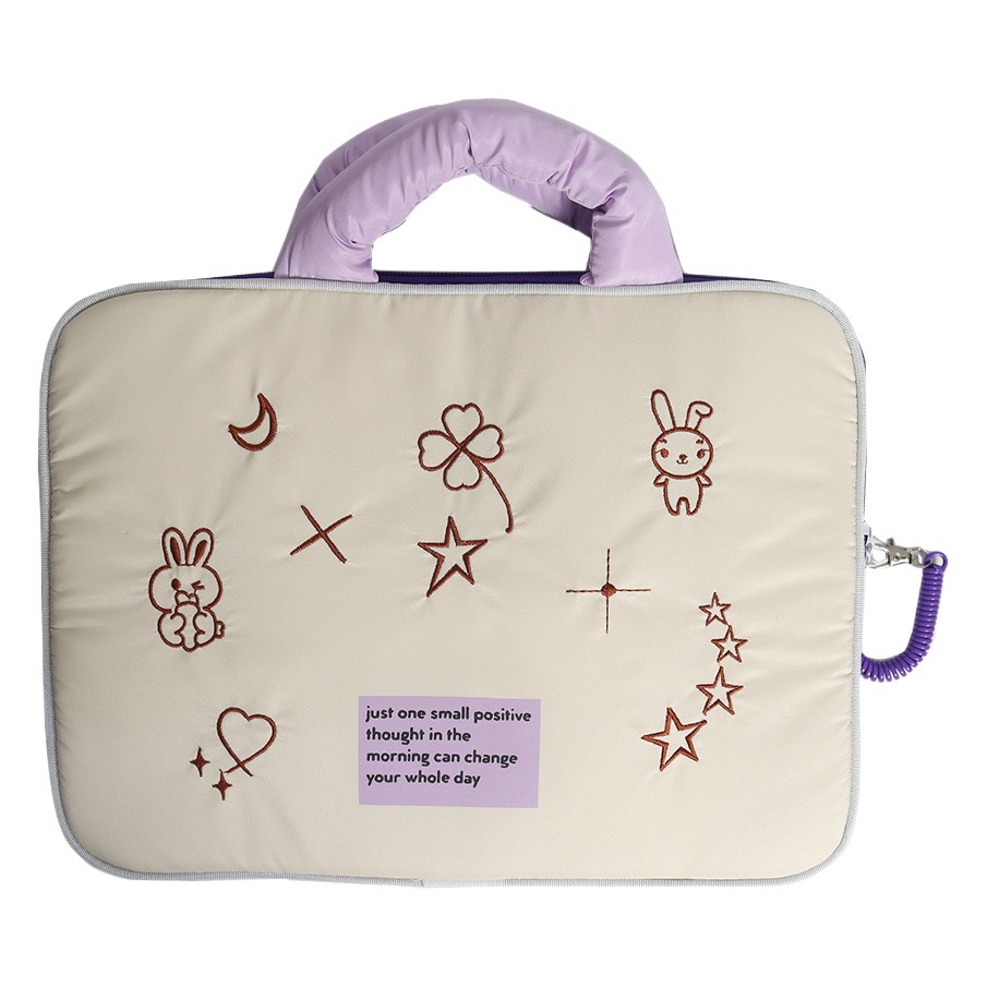 Laptop Bag 14inch Women's Space Cotton 11inch iPad Tablet Bubble Wrap Cotton 16inch Notebook Embroider Fashion Bag