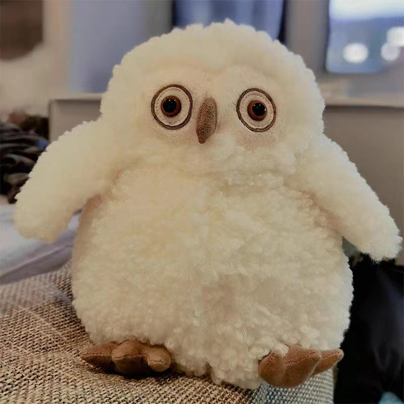 Picture of Simulation Owl Doll Cute Eagle Plush Doll Realistic Night Owl Night Owl Bald Eagle Doll Props