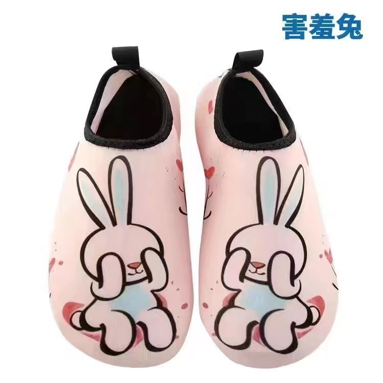 Picture of Cartoon Children's Beach Shoes Hard Sole Wading Shoes Diving Equipment Snorkeling Shoes and Socks Barefoot Swimming Shoes Diving Socks Quick-drying