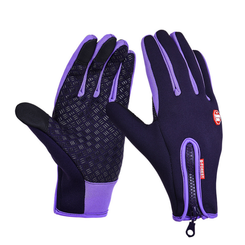 Picture of Autumn and Winter Warm Full-Finger Cycling Touch Screen Gloves Bicycle Cycling Non-Slip Waterproof Windproof Ski Gloves for Men and Women