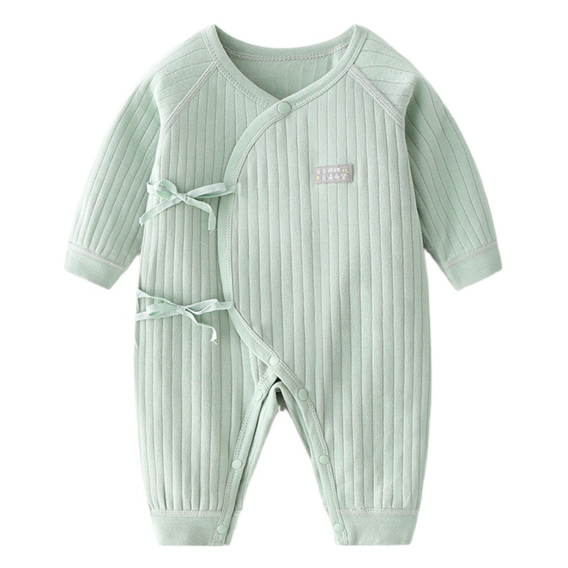 Newborn Baby Harper Autumn and Winter Pure Cotton Boneless Clothes Newborn Monk Clothes Pajamas for Boys and Girls Baby Jumpsuit Spring and Autumn