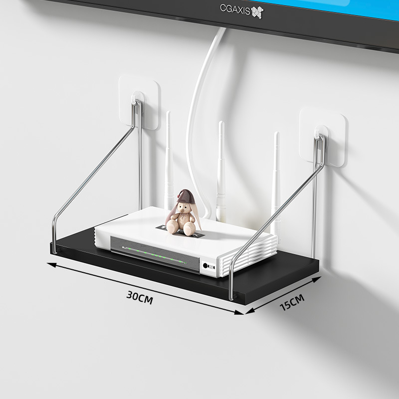 Picture of Cross-Border Wholesale Router Storage Rack for Tv Set-Top Boxes, Wall-Mounted Wifi Storage Rack Without Drilling