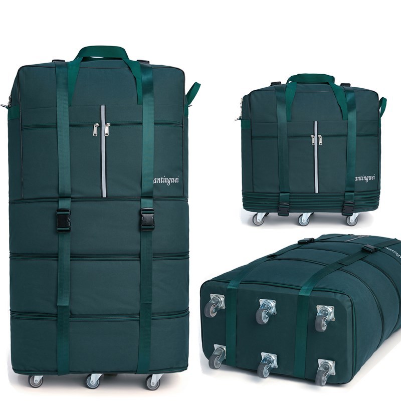 Picture of 158 Air Consignment Bag Large Capacity Study Abroad Travel Case Aircraft Consignment Case Universal Wheel Folding Luggage Bag