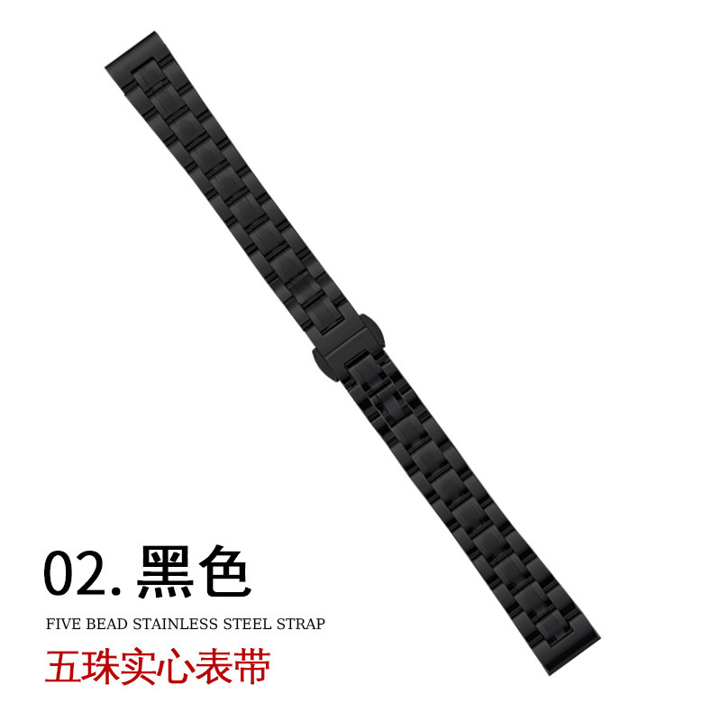 Picture of Suitable for Apple applewatch Watch Strap Five Beads Solid Small Man Waist Butterfly Buckle Women's iwatch Strap