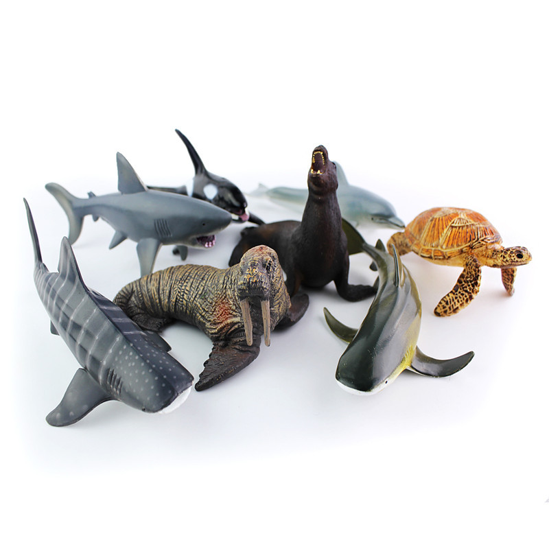 Picture of Plastic simulation solid marine animal toy dolphin whale great white shark model children's cognitive toys wholesale