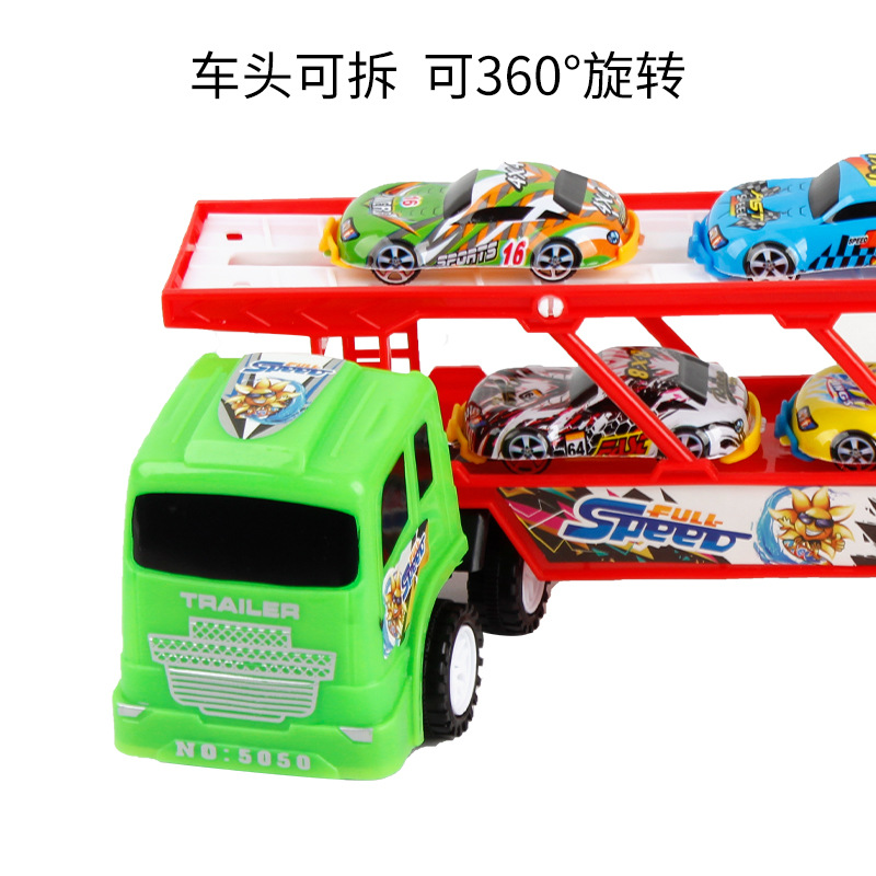 Picture of Large simulation inertia children's toy engineering truck set baby fire truck mixer excavator model
