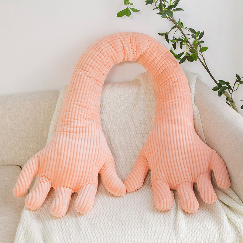Picture of Creative New Blue Palm Plush Toy Boyfriend Pillow Sofa Long Pillow Lazy Sleeping Clip Pillow