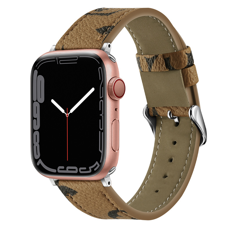 Picture of Big Brand Strap Spot Applicable Apple Watch Strap Apple iwatch87654321 Trendy Brand Leather Strap