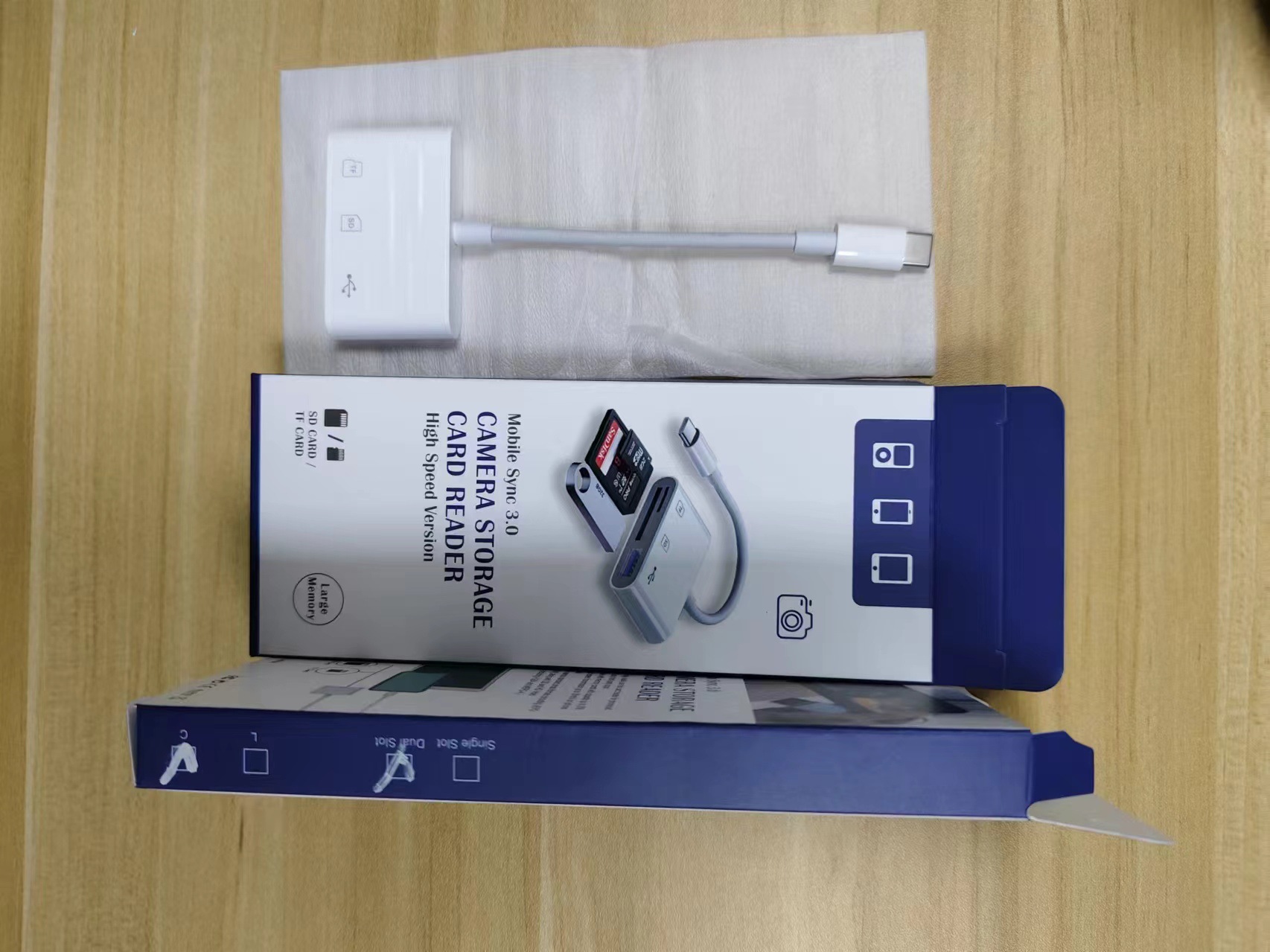Picture of Cross-Border Lighting Mobile Phone Card Reader Otg Adapter Tf Card Sd Card Mobile Phone Computer Camera Card Reader