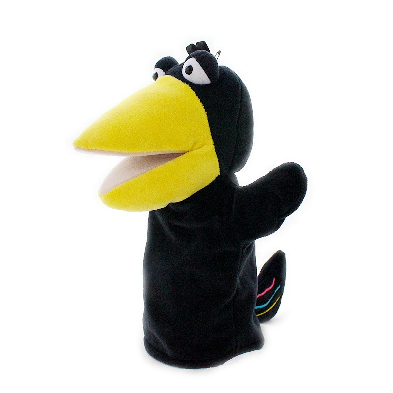 Picture of Fox and Crow Hand Puppet Toy Doll with Movable Mouth and Hand Doll Plush Kidsren's Watch Speech Story Theater