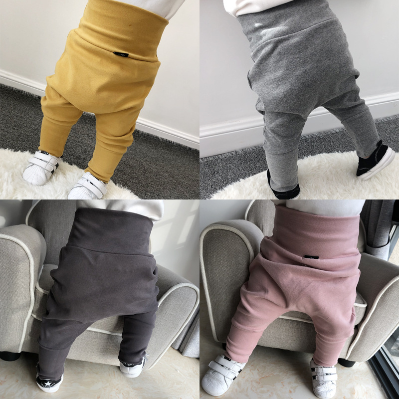 Picture of Clearance No Return No Change Baby High Waist Belly Pants Girls' Large PP Pants Children's Baby Children's Harlan Pants