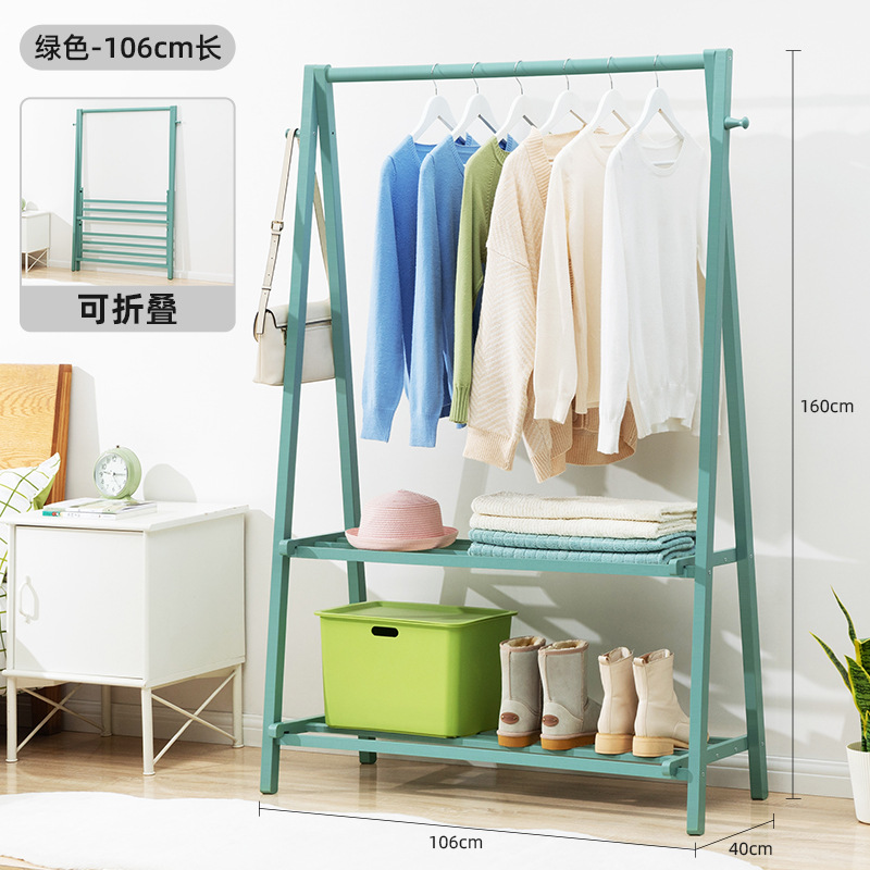 Picture of Coat Rack Floor Hanger Household Hanger Hanging Clothes Floor Rack Bedroom Vertical Simple Rack Hanger