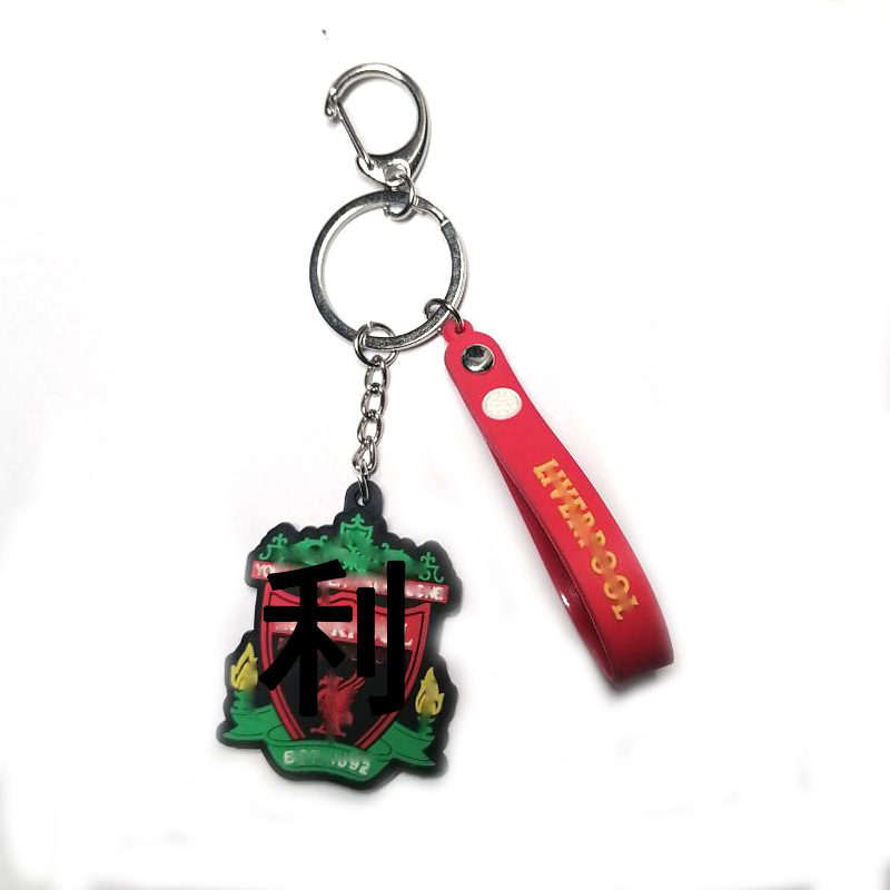 Picture of Real Madrid Atletico Paris Juventus AC inter Roman double-sided ball mark PVC Keychain D-shaped pendant fan gift supplies