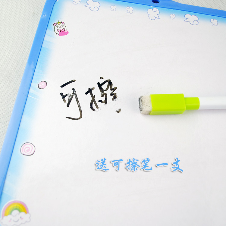Picture of Whiteboard Home Kidsren's Blackboard Teaching Practice Writing Board Infant and Toddler Early Education Teaching Aids Double-Sided Whiteboard Pen