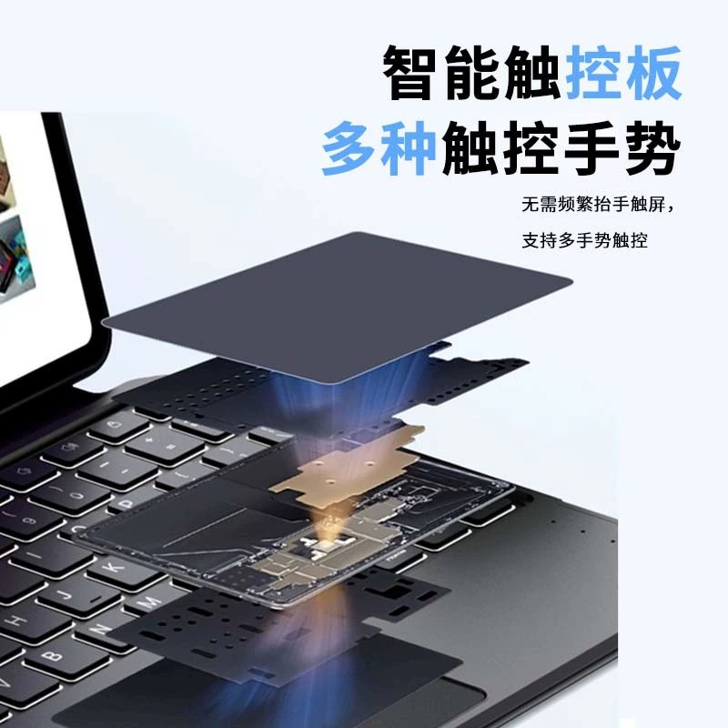 Picture of RGB Backlit Rechargeable Tablet Keyboard for Samsung Galaxy Tab S9FE /S10 Tablet