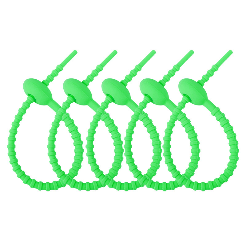 Picture of 180mm color silicone cable tie jewelry pendant stationery multifunctional lanyard data cable storage finishing winder