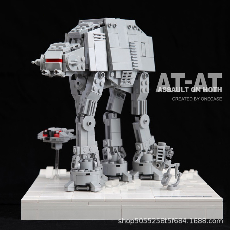 MOC Compatible Lego Small Particle Star Wars Blocks Pair-in Toys 11431 AT-AT Hoss Battle Scene