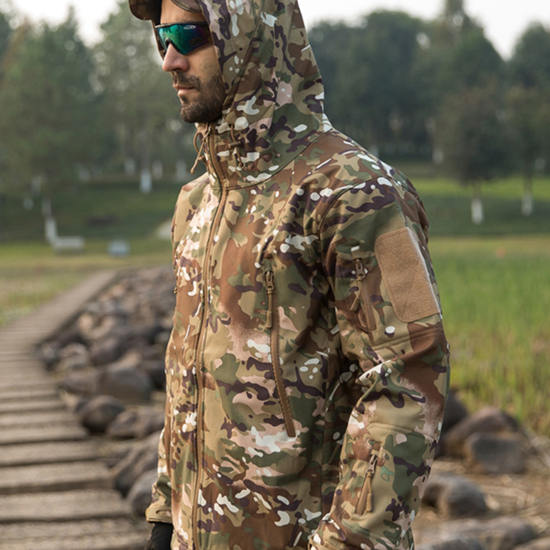 Picture of Shark skin soft shell assault coat size tactical military fans windproof warm outdoor mountaineering suit a generation of hair