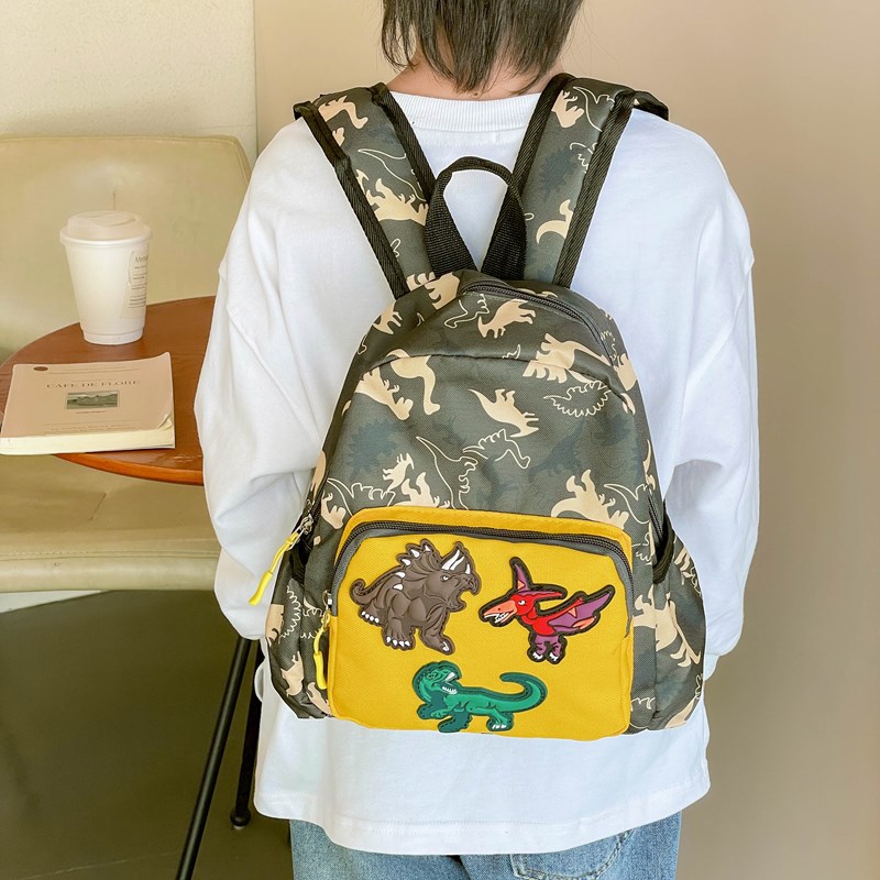 Picture of New Kindergarten Baby Bag Fashion Cartoon Little Dinosaur Boys and Girls Backpack for Going Out Casual Small Backpack for Women