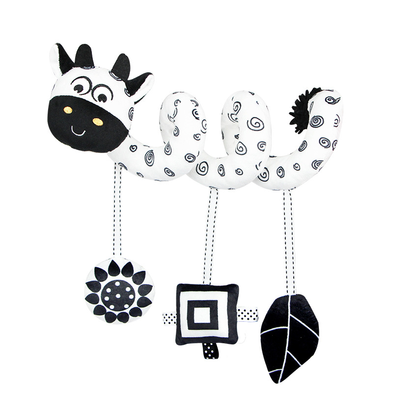 Picture of Baby Black and White Crib Wrap Toy 0-6 Months Baby Stroller Pendant Newborn Bedside Bed Hanging