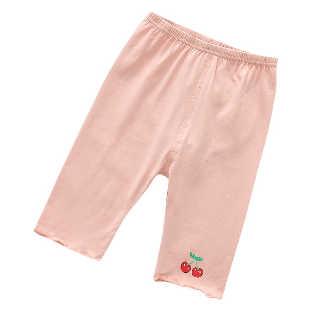 Summer 2025 New Girls' Open-crotch Pants 0-3 Years Old Female Baby Korean Internet Celebrant Children's Wear Seven-point Summer Shorts Base