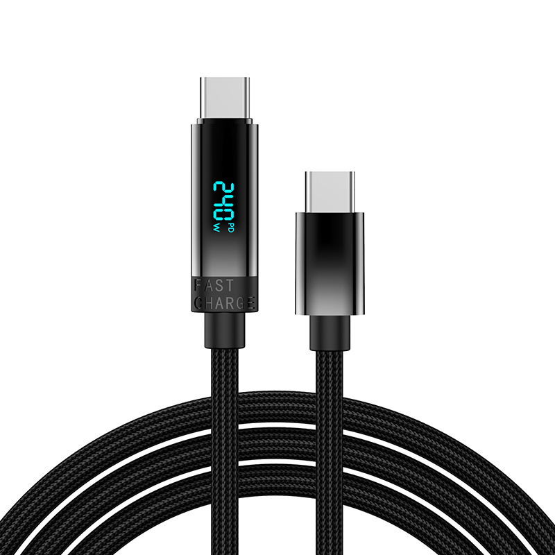 Picture of New 240W dual TYPE-C fast charging line PD digital display C to C notebook charging line full protocol high power fast charging