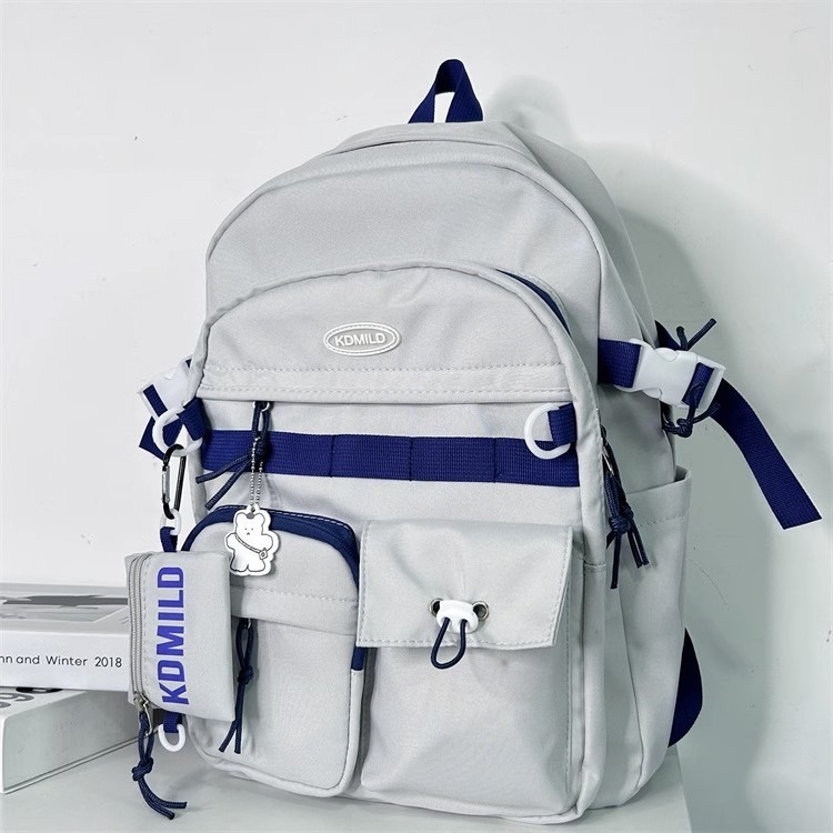 Picture of Korean-style Retro Tooling College Student Schoolbag Senior high school Junior High School Student Simple All-match Backpack Large Capacity Backpack for Men and Women