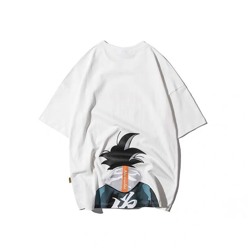 Picture of Summer Luffy Printed Short-sleeved T-shirt Men's Extra Large Size Loose Half-sleeved Couple's Fat Trendy Brand T-shirt