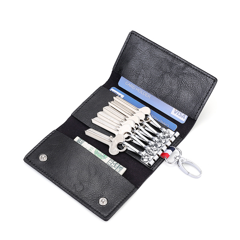 Picture of Multi-functional key case card case 2-in -1 super soft PU key case men's and women's waist key protective case key chain