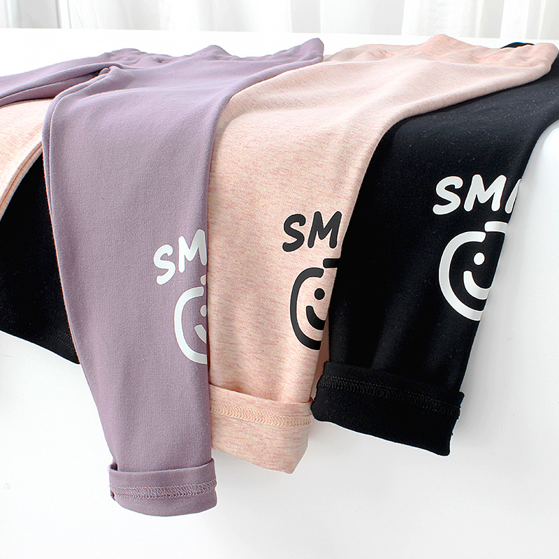 Picture of Children's Wear Spring Korean New Girls' Leggings Large Children's Cashmere Printed Shark Pants Children's Pants for Hair
