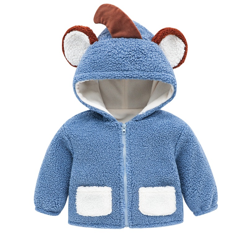 Picture of Children's Coat Boys' and Girls' Coat Baby's Autumn and Winter Clothes Going Out fleece-lined Cotton Clothes Baby Clothes Cardigan Children's Clothes