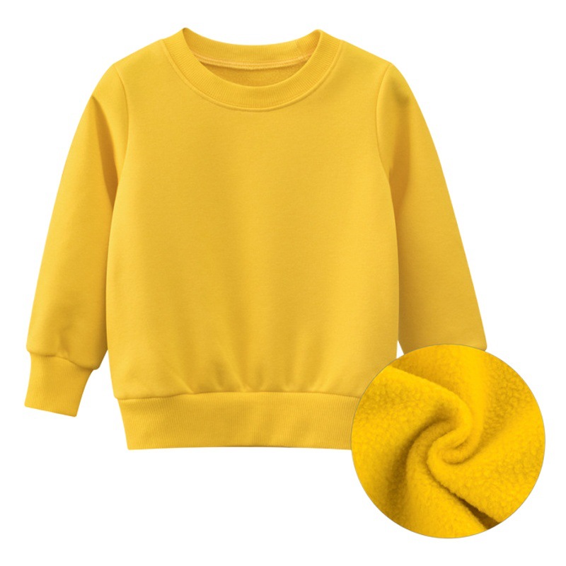 27Kids Children's Clothing 2024 Autumn and Winter Children's Sweater Advertising Shirt Solid Color Unpatterned Baby Clothes One Piece Wholesale