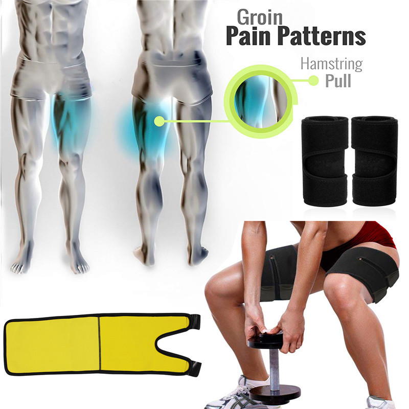 Picture of Amazon Cross-border Sports Leg Protection Belt Adjustable Sweat Plastic Leg Belt Thigh Binding Belt Fitness Protector Knee Protection Belt