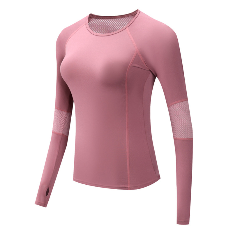 Picture of Yoga Clothing Women's Sports Top Slimming Elastic Tight Slim-fit Quick-drying T-shirt Thin Fitness Clothes Long-sleeved Autumn New