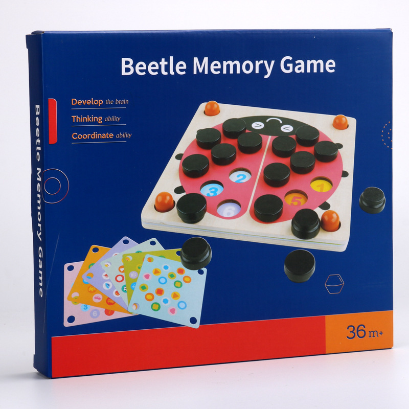 Picture of Beetle memory chess 3-6 years old concentration logical thinking training puzzle parent-child desktop game wooden toys