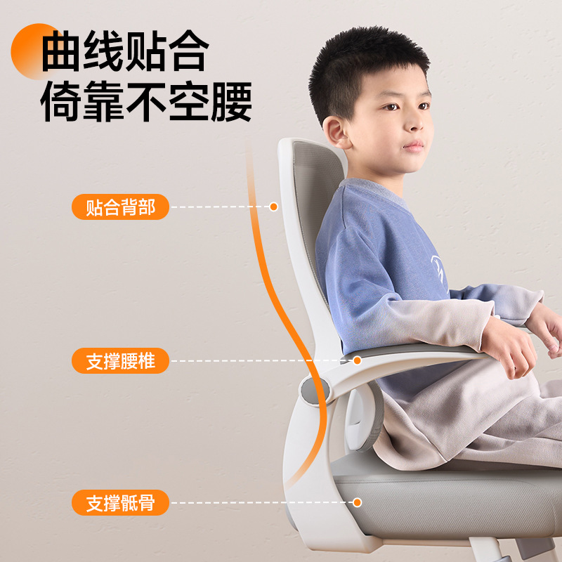 Picture of Learning Chair Adolescent Middle School Students Ergonomic Writing Lifting Office Desk Computer Chair Rectification Chair