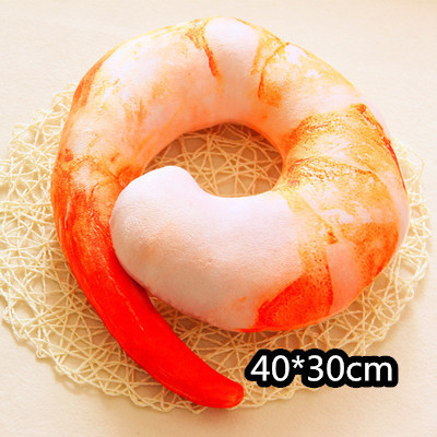 Picture of Simulation Cartoon Fruit Pepper U-shaped Neck Pillow Simulation Shrimp Toy Travel Pillow Lunch Nap Pillow