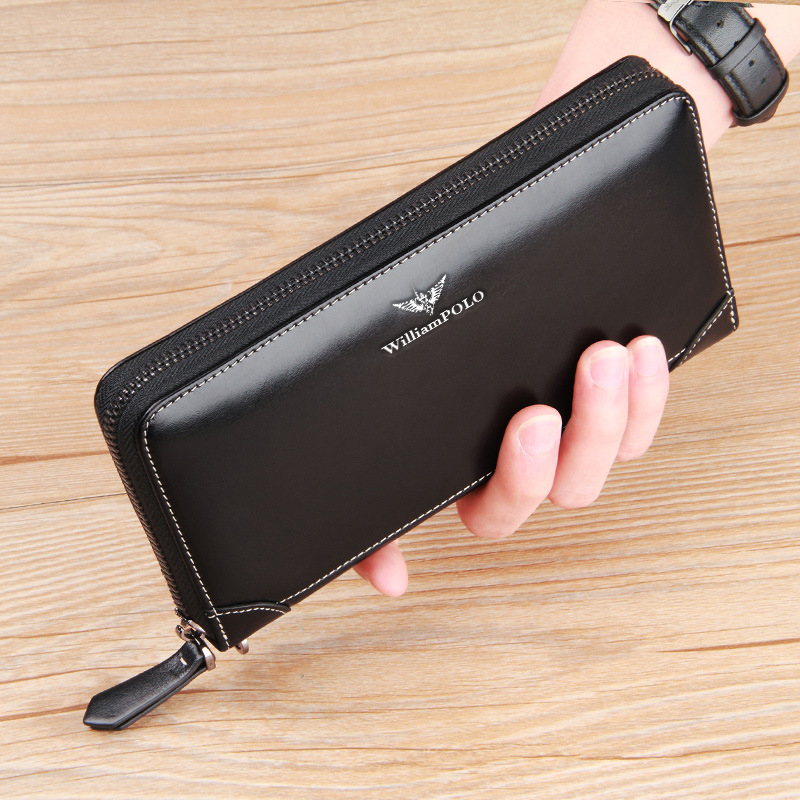 Picture of King Paul Men's Long Wallet Leather Wallet Youth Simple Business Casual Large Capacity Clutch Wholesale