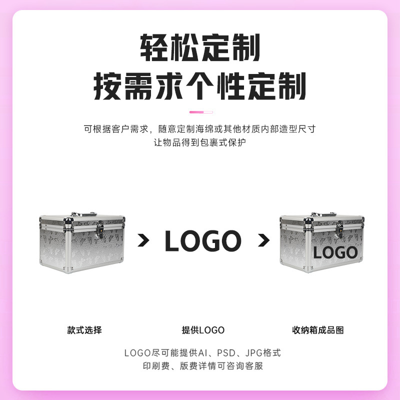 Picture of Hd Box Satchel Cosmetic Bag and Makeup Artist Aluminum Alloy Cosmetic Case Tattoo Embroidery Nail Art Tattoo Beauty Storage Tool