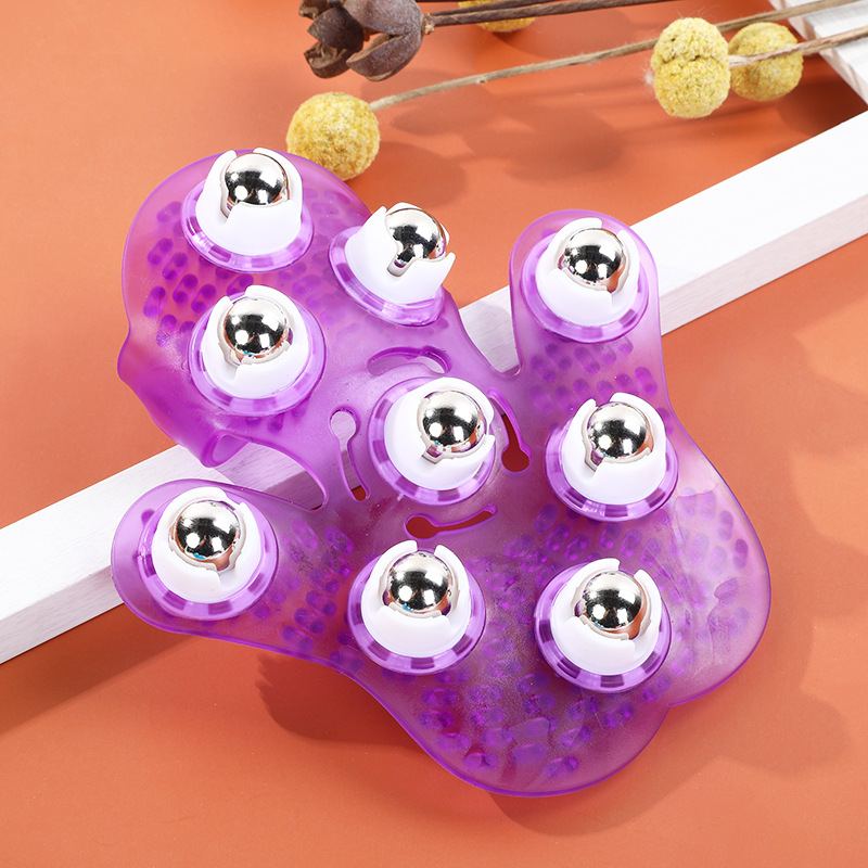 Picture of Nine-Bead Massager Palm Rotating Magnetic Beads Steel Ball Household Meridian Brush Nine-Bead Massager Ball Massage Brush