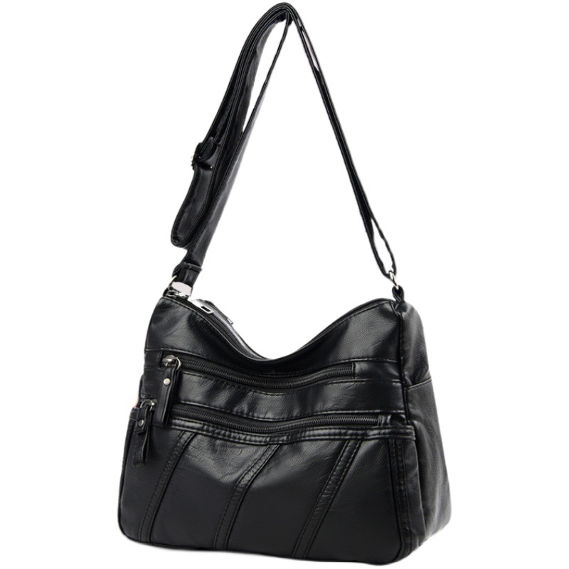 Mother Bag Women's 2020 New All-match Middle-aged Crossbody Bag Soft Leather Large Capacity One-shoulder Big Bag for Elderly Mother-in-law