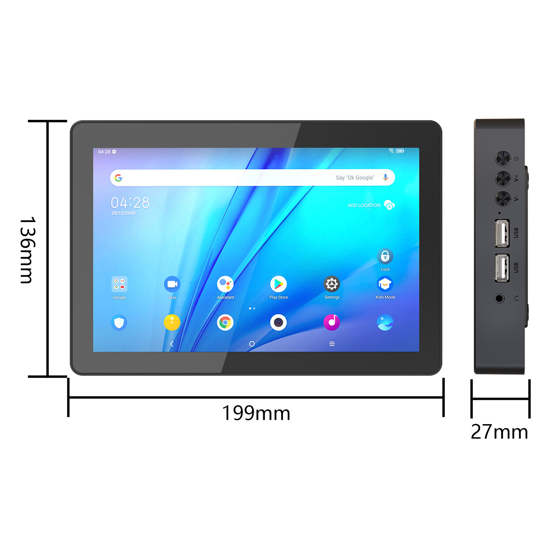 Picture of Hi Gaole 8-inch Android Touch Screen All-in-One Tablet PC Host Embedded Mini Box Industrial Display