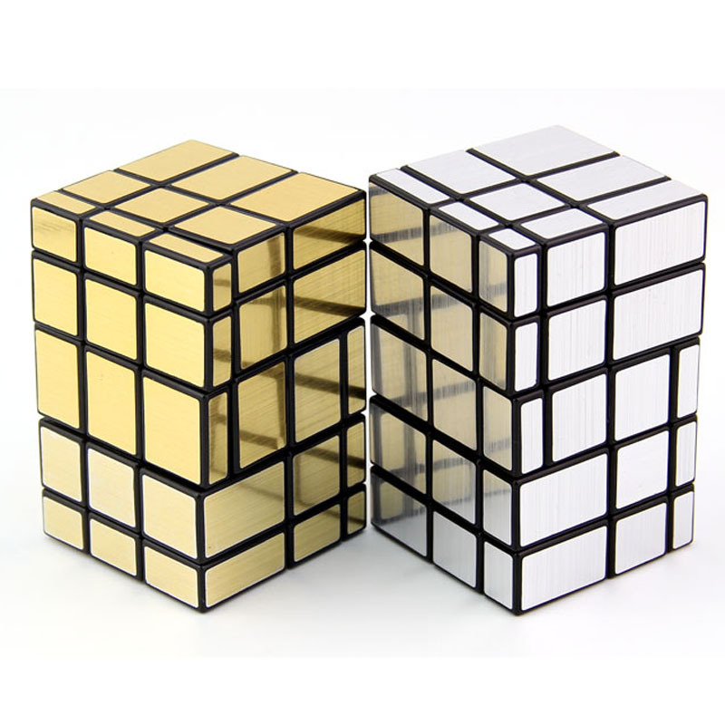 Picture of Two Siamesed Mirror Rubik's Cube Handmade DIY Alien Bundled Restricted Rotating Mirror 2 Siamesed Fun Intelligence Rubik's Cube