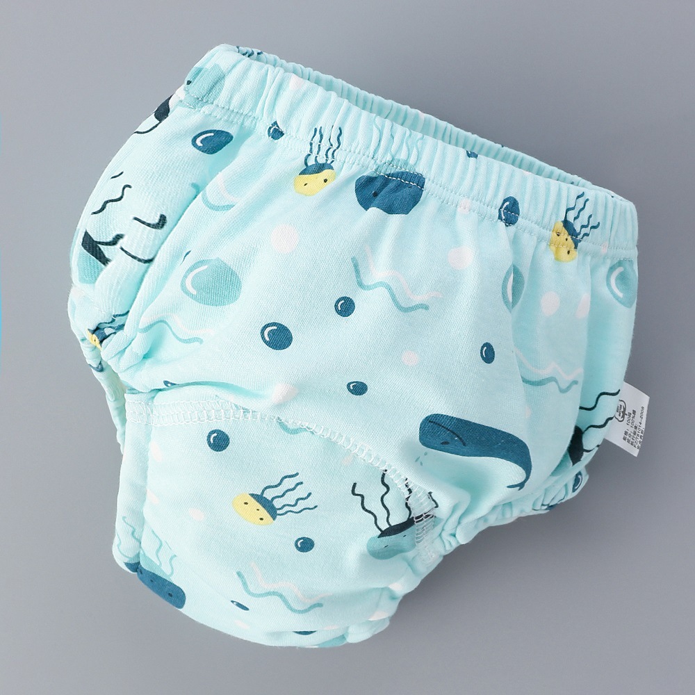 Picture of Baby Training Pants Washable 6-Layer Gauze Diaper Bag Learning Pants Baby Cloth Diaper Pants Breathable Diaper Pants Spring and Summer